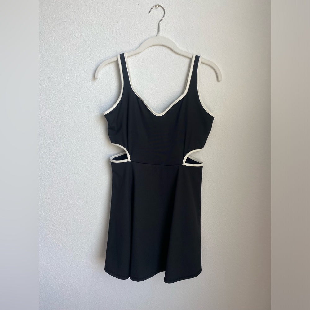 Old Navy Powersoft Fit and Flare Shelf Bra Dress in Blackjack